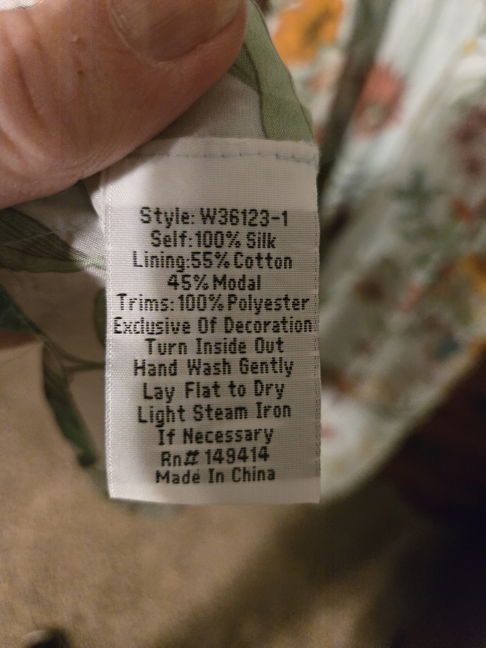 Johhny Was Workshop Silk Floral V-Neck Maxi Dress in Light Mint LARGE - Picture 7 of 10